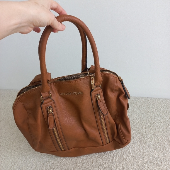 Christian Siriano Tan Leather Medium Women's Tote Bag - Picture 8 of 15